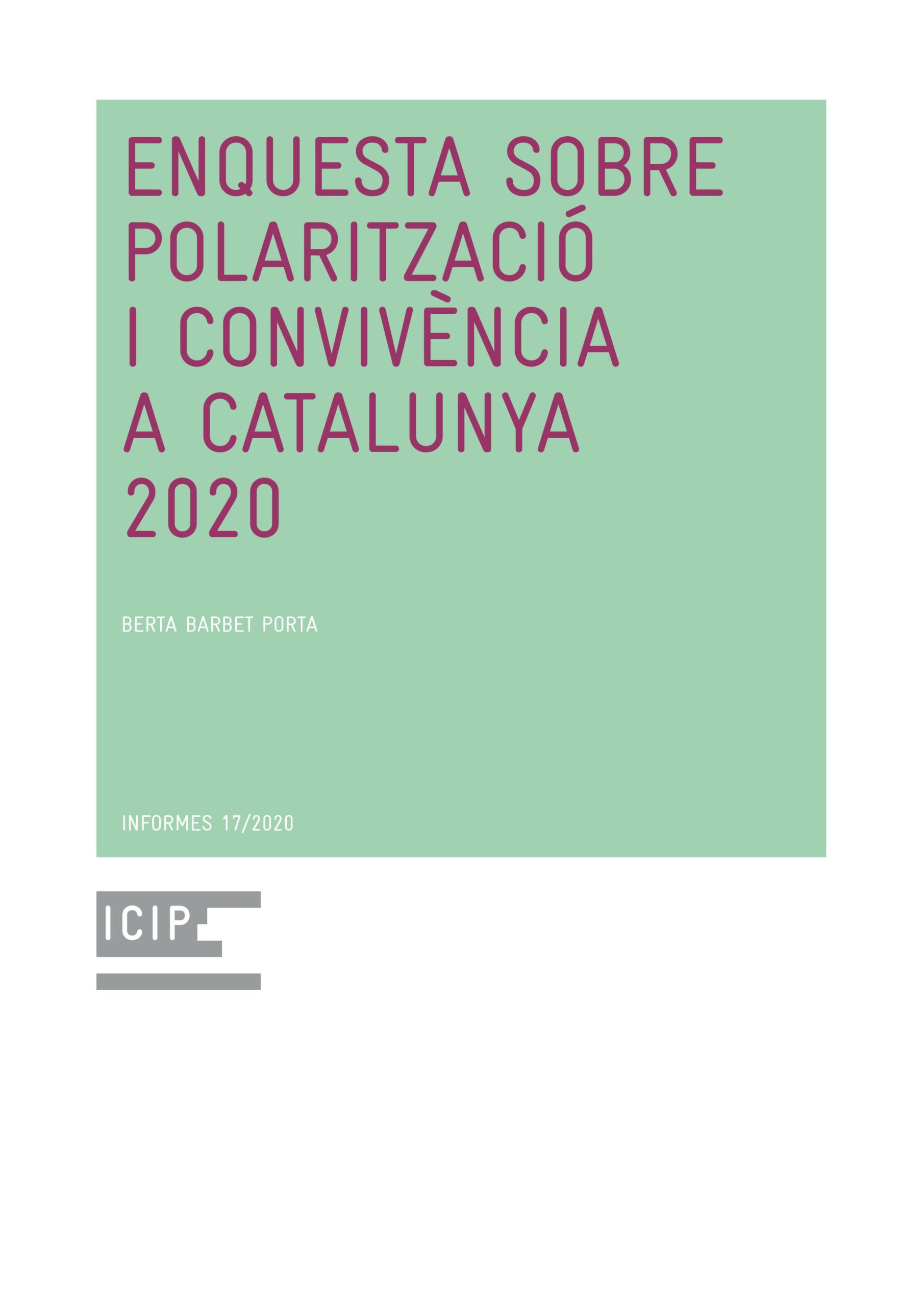 Survey on polarisation and coexistence in Catalonia 2020